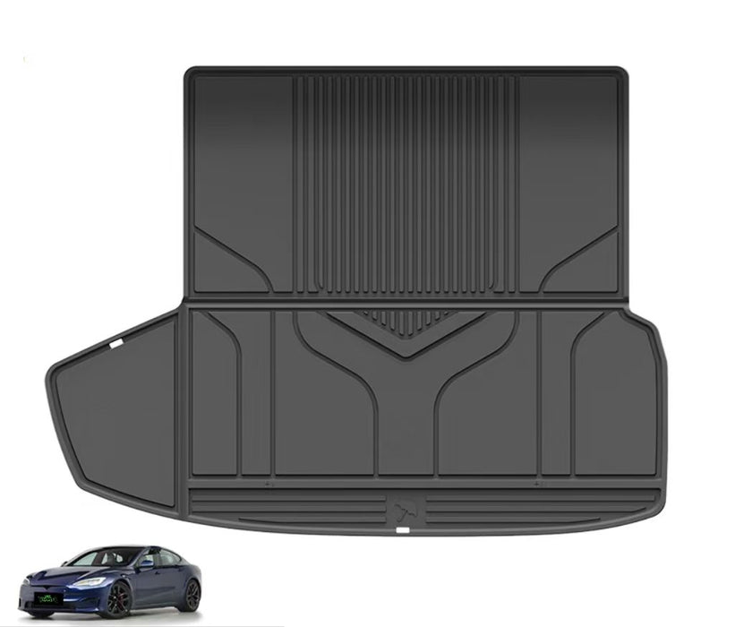 2023 Model S Trunk Mat Front Compartment Mat Waterproof Stain Wear Scratch Resistant Vehicle Specific Custom for Precise Fit