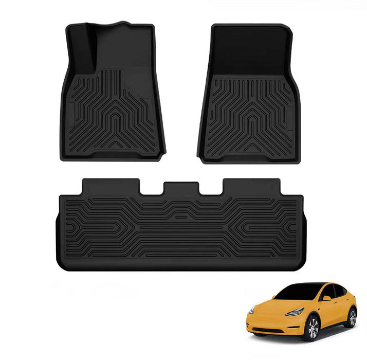 Model Y Full TPE Floor Mats Eco-Friendly Odor-Free Waterproof Anti-Slip Easy to Clean Perfectly Fits Original Car Mold