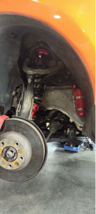 Single Tube Nitrogen Shock Absorber 24-Way Compression 30-Way Rebound Adjustable 2-Inch Lift Fits Porsche 955/957/958