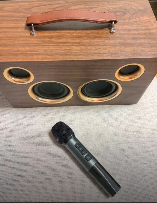 VIPERAOUTDOOR HIFI Wireless Bluetooth Luxury Handmade Wooden Speaker — 2-Way, Ultra-Long Battery, Dual Mic Support, Indoor & Outdoor