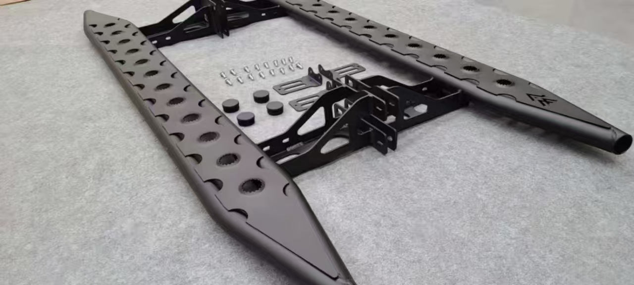 Anti-Slip Carbon Steel Side Steps Nerf Bars for Porsche Cayenne 955 957 | Running Board Kit