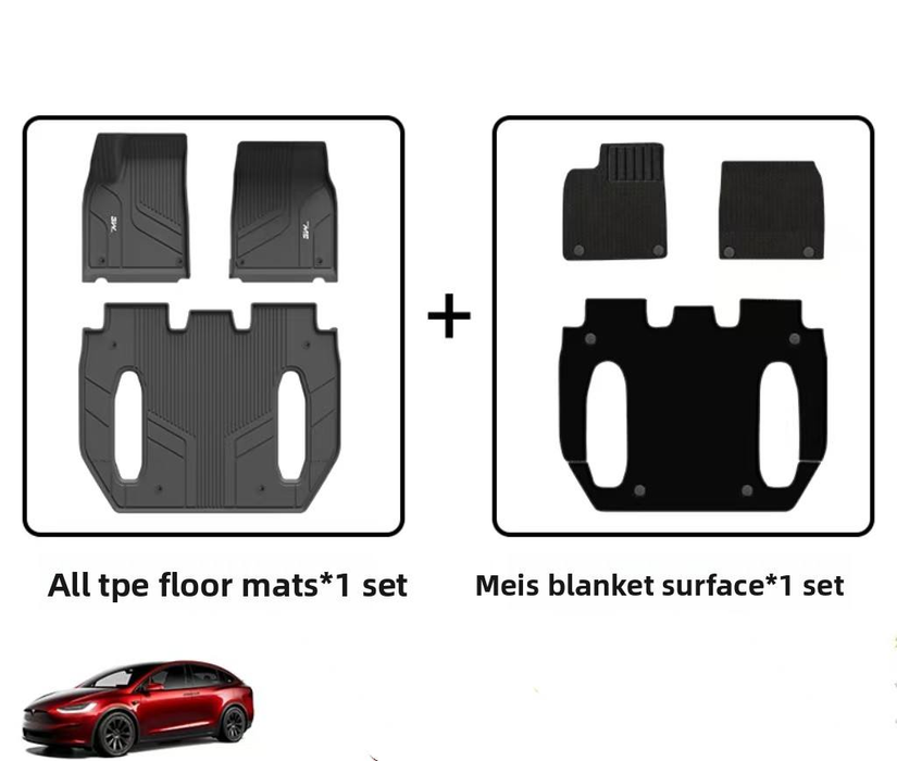2023 Model S Special Full TPE Floor Mats Eco-safe Anti-slip & Wear-resistant Easy to Maintain