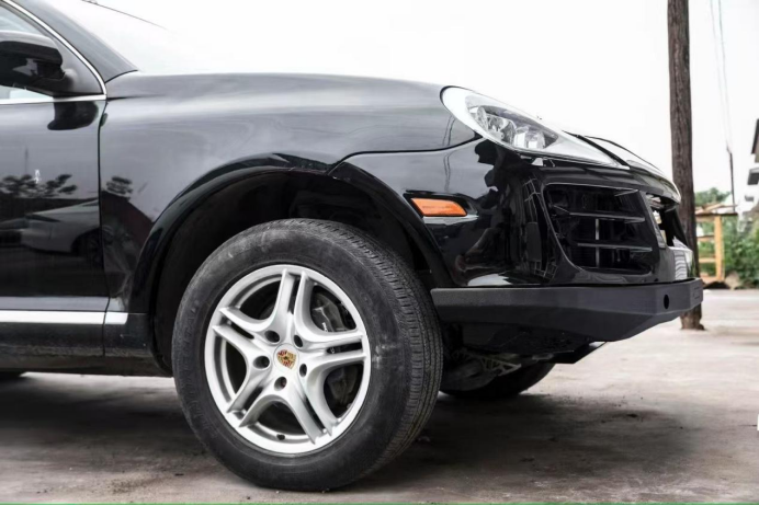 Desert Off-Road Front Bumper for Porsche Cayenne 957 with Carbon Steel & Aluminum-Magnesium Alloy Radiator Skid Plate | Vipera