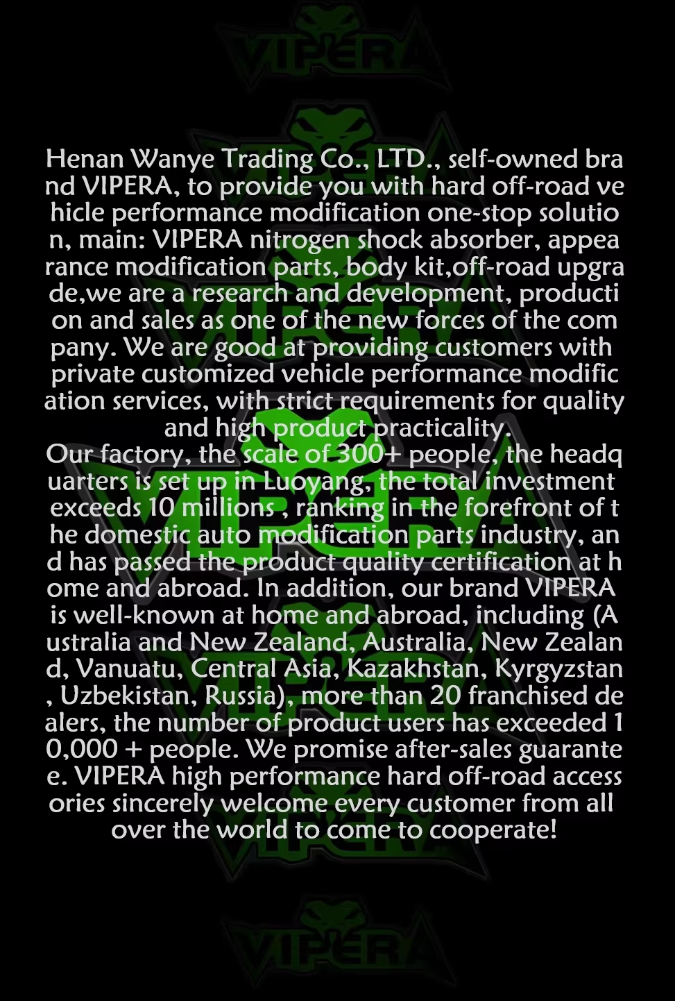 VIPERA: A Powerful Choice for Off-Road Modification