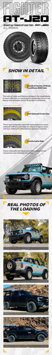NINEVONT 4x4 SUV Good Quality All-terrain Car Tyres Specification Model LT265/60R18 Speed Level 119/116R PR10 FIGHTER AT-J20