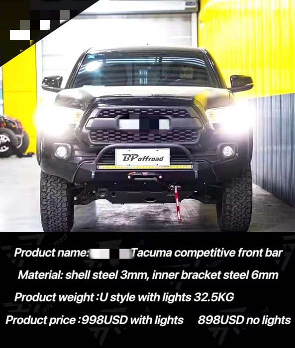 High Quality Vipera Off-road Vehicle Front Bumper for Tacoma