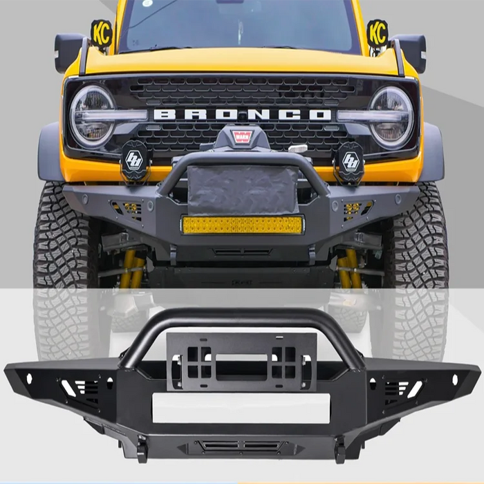 Ford Bronco Front Bumper - Heavy Duty Metal Off-Road Bumper