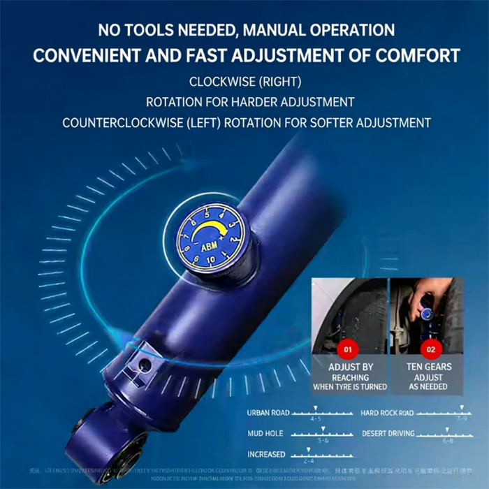 Adjustable Shock Absorbers and Springs Fit for Tesla Model Y/X/S, Xpeng G3/P7 & AITO | Upgrade & Modification Parts