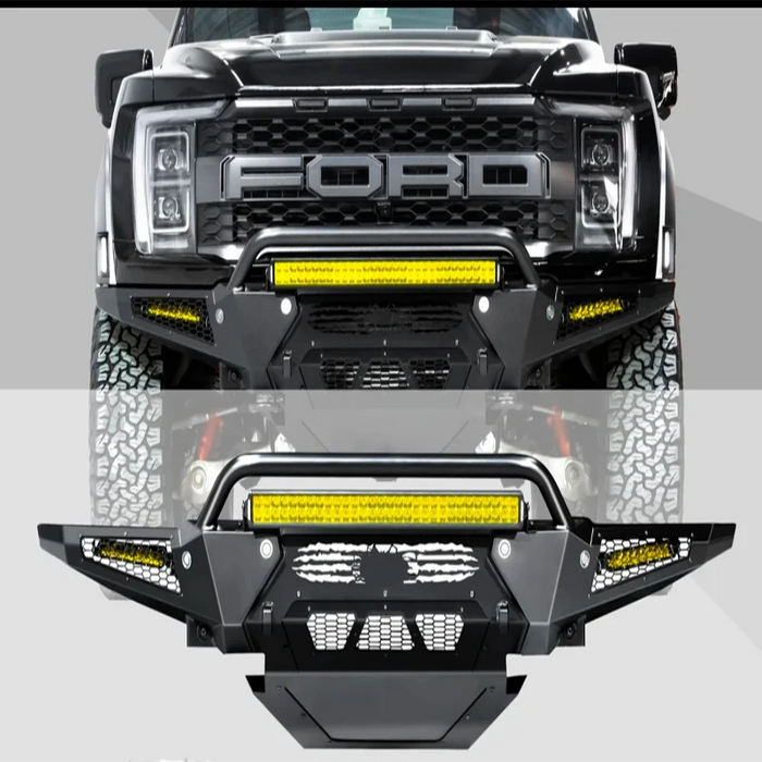 Raptor Racing Front Bumper - Premium Metal Construction, Wear-Resistant, Enhanced Protection, Drill-Free Installation, High Quality