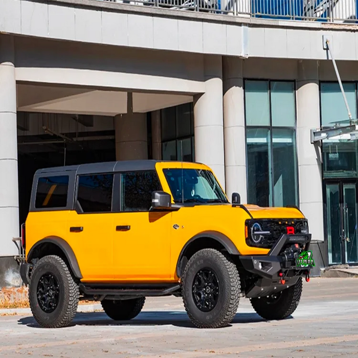 Ford Bronco Havoc Front Bumper & Off-Road Bumper & Sand Plow Bumper - Bolt-on Installation, Metal Bumper for Enhanced Protection
