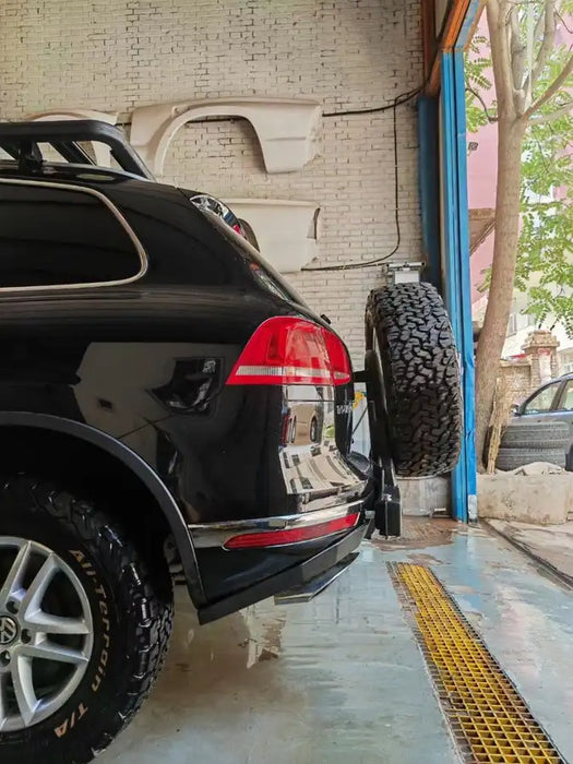 the Touareg T3 Offroad Spare Tire Swing Out Carrier