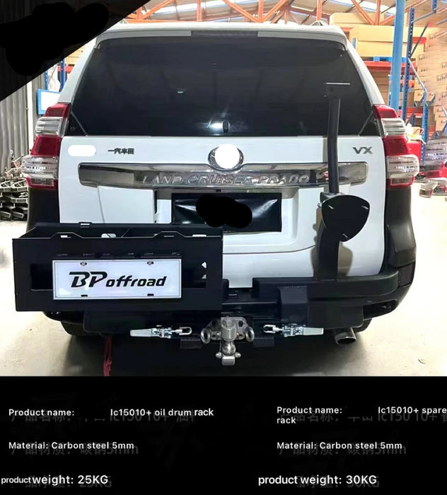 The Rear Bumper with Tire Rack and Oil Drum for Lc150 10+