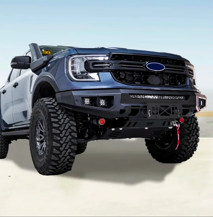 Ford Ranger Modified Front Bumper, Tyrant Front Bumper with Winch Mount, Anti-collision Off-road Protective Bumper