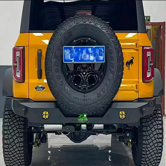 Rear Bumper with Light Mount for Ford Bronco, Off-Road Rear Bumper, Rear Crash Bar, Bronco Rear Bumper