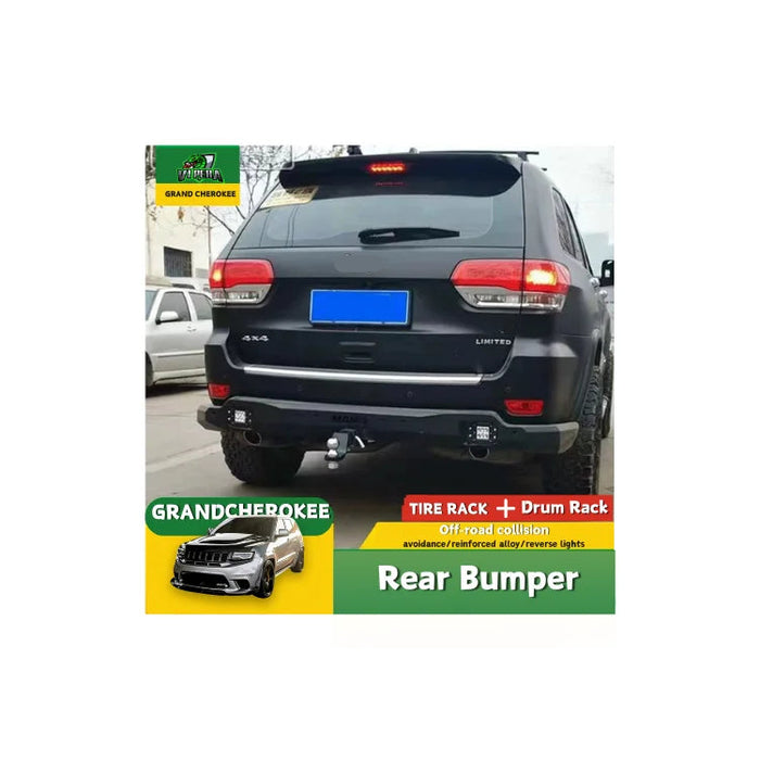 The Front Bumper and Rear Bumper With Tire Rack and Drum Rack for Grand Cherokee