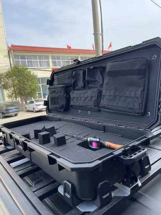 Car Roof Platform Suitcase for Wrangler Performance Parts for Cross-Country Travel Waterproof Outdoor Vehicle Storage Box