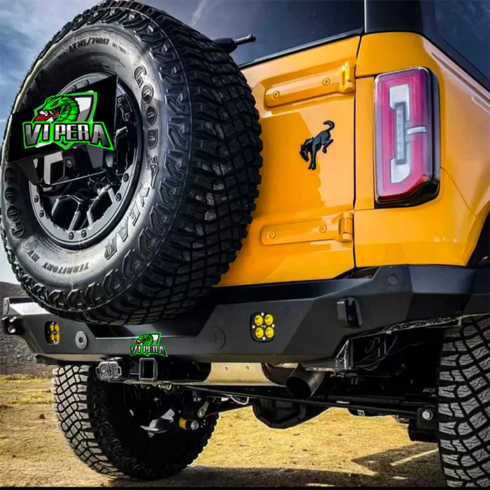 Rear Bumper with Light Mount for Ford Bronco, Off-Road Rear Bumper, Rear Crash Bar, Bronco Rear Bumper