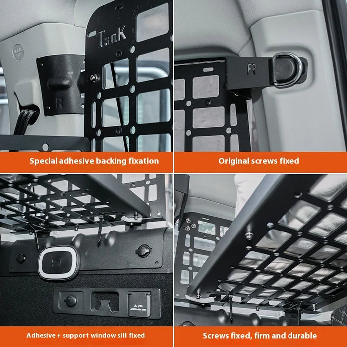 Aluminum Alloy Storage Frame for Tank 300 Modified Trunk Expanding Hanging Net Special Side Window Tail Box Roof Rack for Cars
