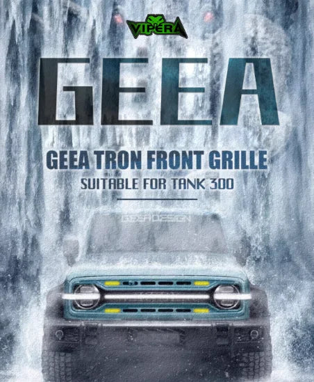 VIPERA for GWM TANK 300 GEEA TRON Front Grille LED Yellow Light Decoration Off-road Modification Grille Accessories