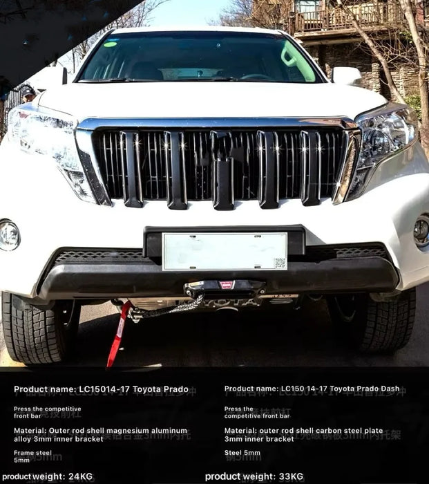 Car Front Bull bar for LC150  Front Bumper Aluminum Magnesium Alloy 3mm Inner Bracket 5mm