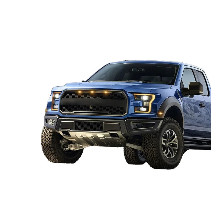 Raptor F150 Upgrade Modified Front Net with Small Yellow Light Wheel Eyebrow Tail Rod Decorative Haze Light Width Light