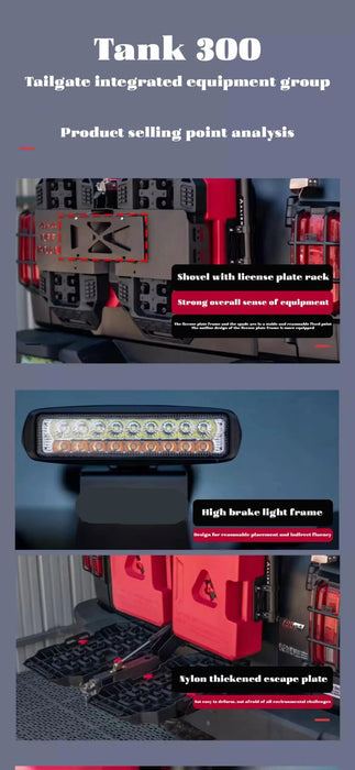 Modified Tailgate Assembly Is Equipped with the City Version Spare Tire Oil Drum Expansion Plate Offroad Escape  for Tank 300