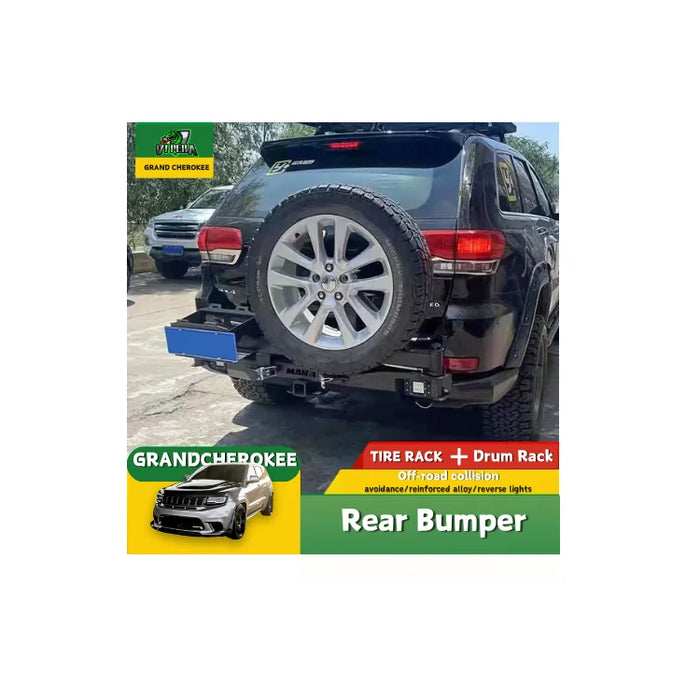The Front Bumper and Rear Bumper With Tire Rack and Drum Rack for Grand Cherokee