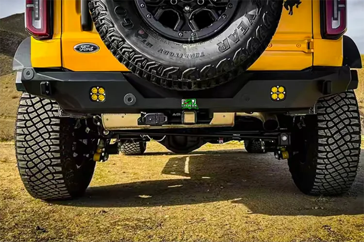 Rear Bumper with Light Mount for Ford Bronco, Off-Road Rear Bumper, Rear Crash Bar, Bronco Rear Bumper