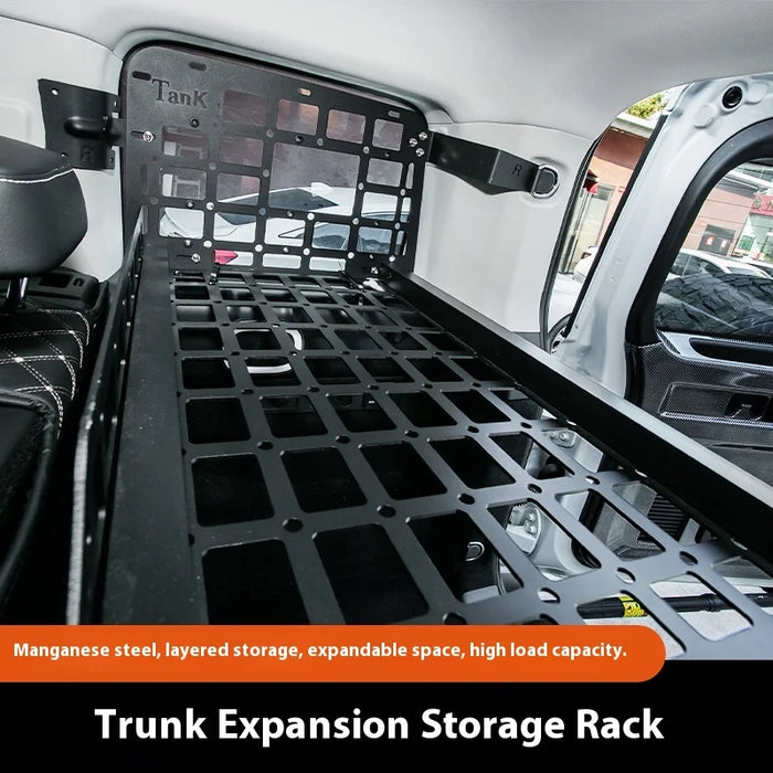 Aluminum Alloy Storage Frame for Tank 300 Modified Trunk Expanding Hanging Net Special Side Window Tail Box Roof Rack for Cars