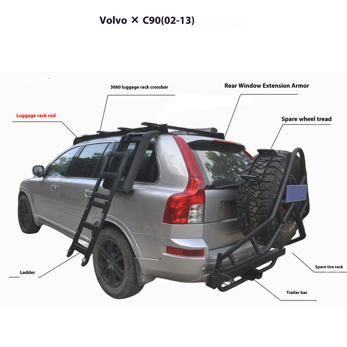 For XC90 Modified Accessories Rear Window Armor Expansion Bracket Side Window Protection Plate Window Side Net-Brand New
