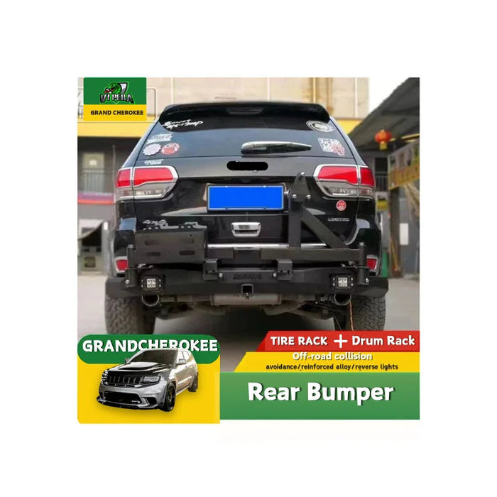 The Front Bumper and Rear Bumper With Tire Rack and Drum Rack for Grand Cherokee