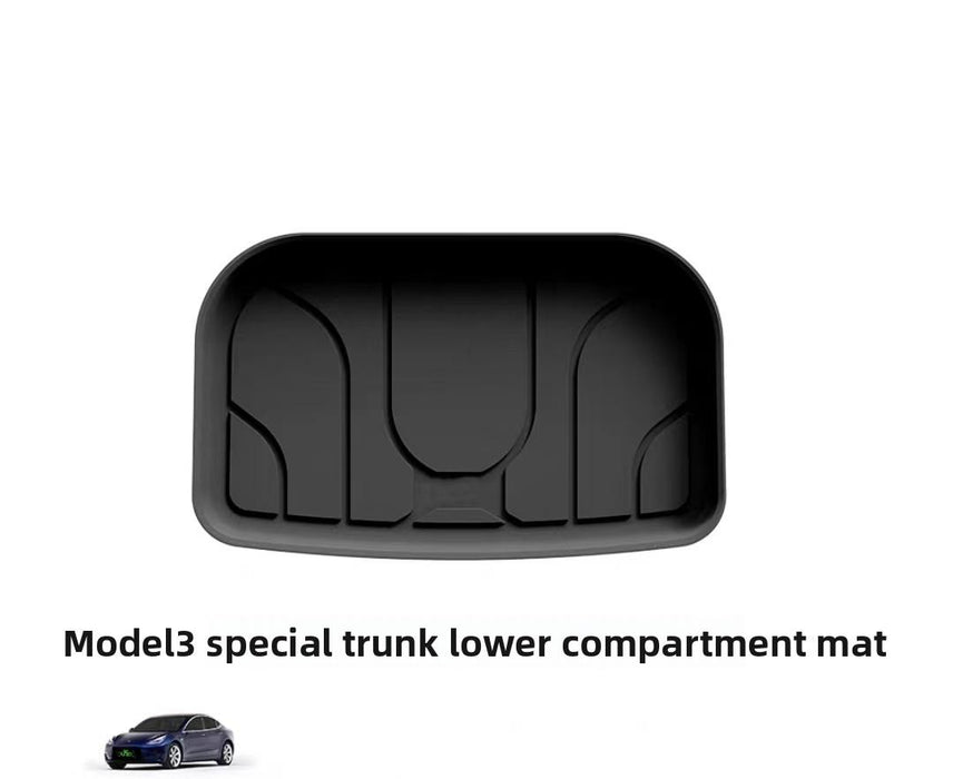 Model 3 Special Trunk Mats Three-Piece Set Dustproof and Scratch Resistant Organize Storage Space