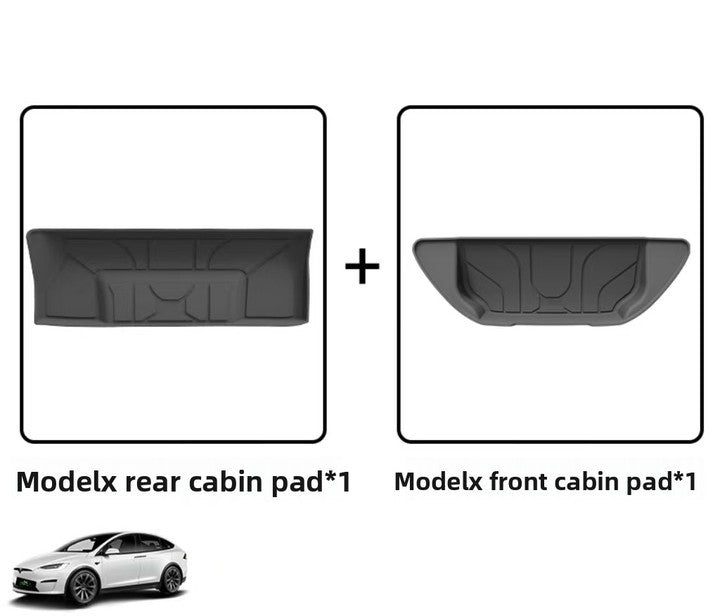 2023 Model X 5-Seat Specific TPE Floor Mats - Waterproof Anti-Slip Eco-Friendly & Easy to Clean