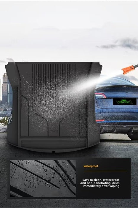 Model Y Trunk Mat Front Compartment Mat Rear Lower Compartment Mat Waterproof Scratch & Wear Resistant Easy Clean