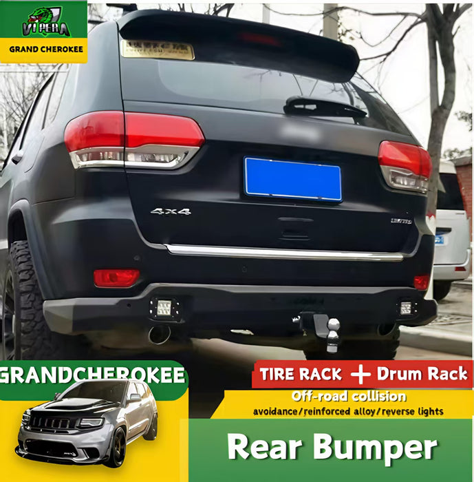 The Front Bumper and Rear Bumper With Tire Rack and Drum Rack for Grand Cherokee